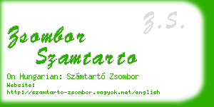 zsombor szamtarto business card